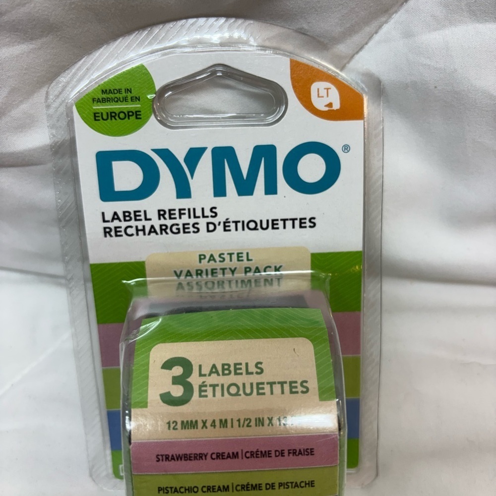 New Dymo Pastel Label Refills Pack/ strawberry cream pistachio & daydream